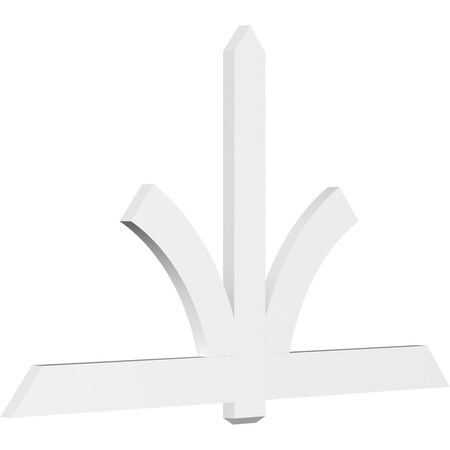 Ekena Millwork Redmond Architectural Grade PVC Gable Bracket, 84"W x 49"H x 2"D x 6"F, 14/12 Pitch GBP084X49X0206RED00